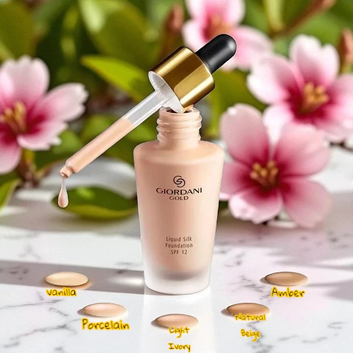 Giordani Gold Liquid Silk Foundation LSF 12 Farbauswahl Nude Finish Samt Pipette - Bild 4 von 4