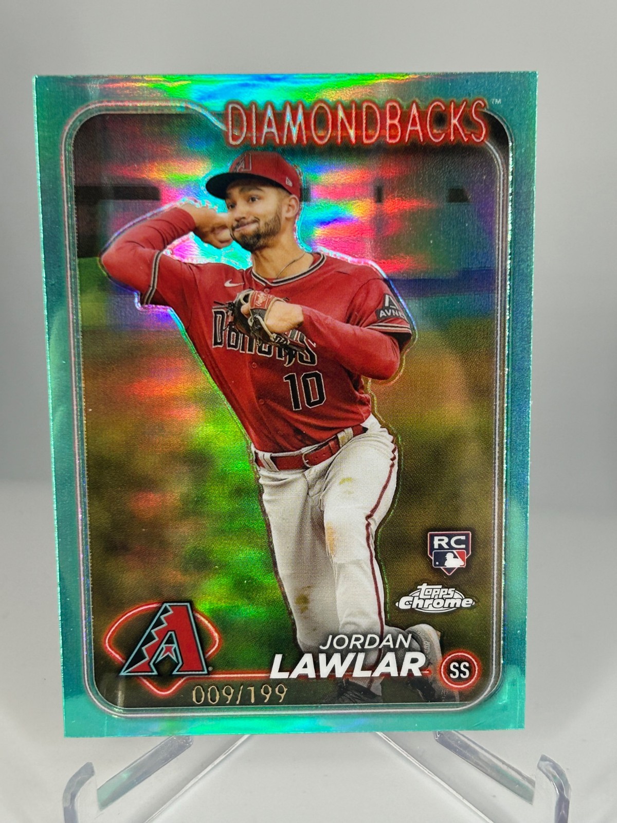 2024 Topps Chrome - Jordan Lawlar #229 Aqua Refractor /199 (RC)