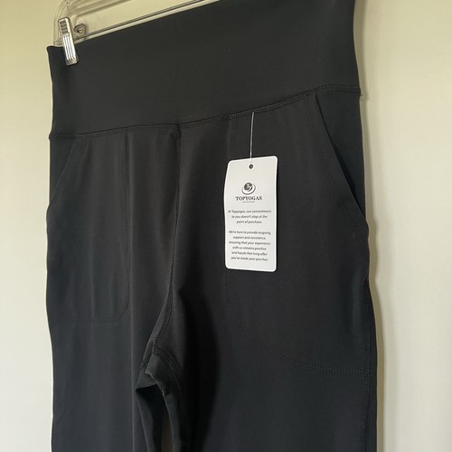 TOPYOGAS Pantalones de Yoga Cintura Alta Control Abdomen Bootcut Acampanados Leggings Entrenamiento Talla L - Imagen 2 de 8