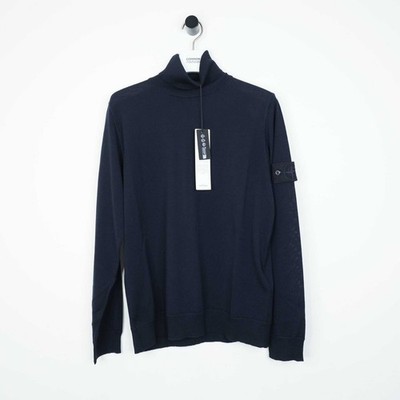 Stone Island Ghost RWS Rollkragenpullover Wolle Navy UVP 375£