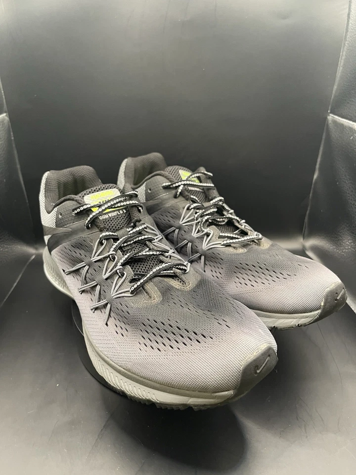 Nike Air Zoom Winflo 3 Tenis (852444-001) Negro Gris Zapatos Mujer’s Talla 10.5 Foto 2 de 4