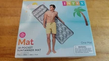 Intex 18 Pocket Suntanner Pool Float Mat. New in Box. 28 in. x 74in.