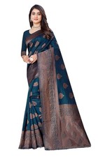 Women's Kanjivaram Soft Semi Silk Banarasi Sarees With Blouse Piece
