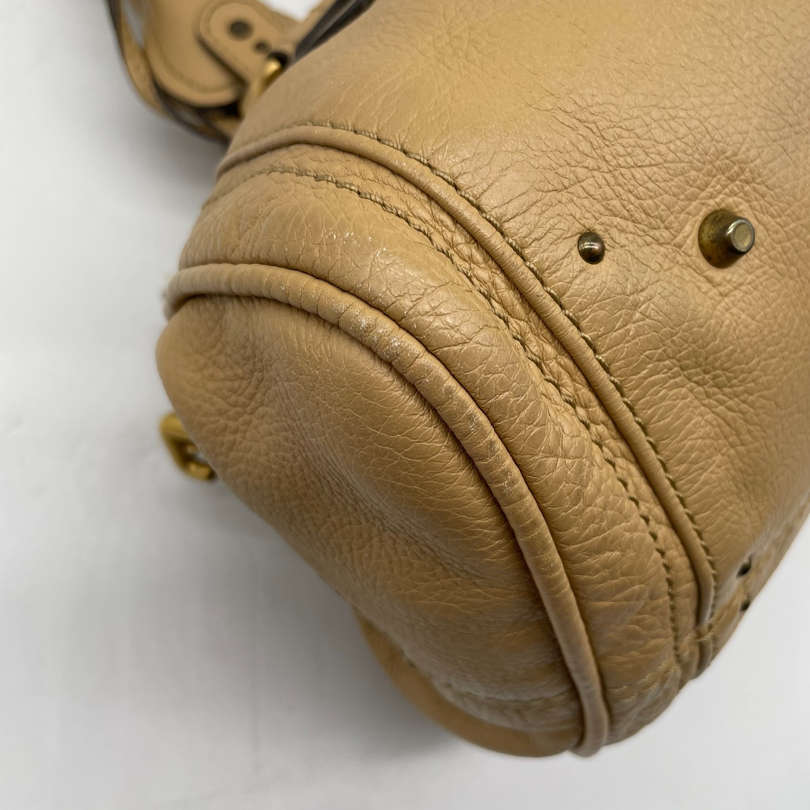 Chloe Paddington Handbag Beige Padlock Gold Hardware Tote bag Y2K Authentic image 8