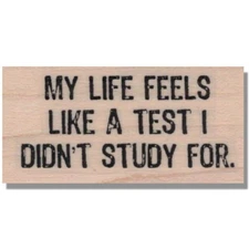 Mounted Rubber Stamp, Life Saying, Words, Inspiration, Funny, Phrase,Greeting,sm