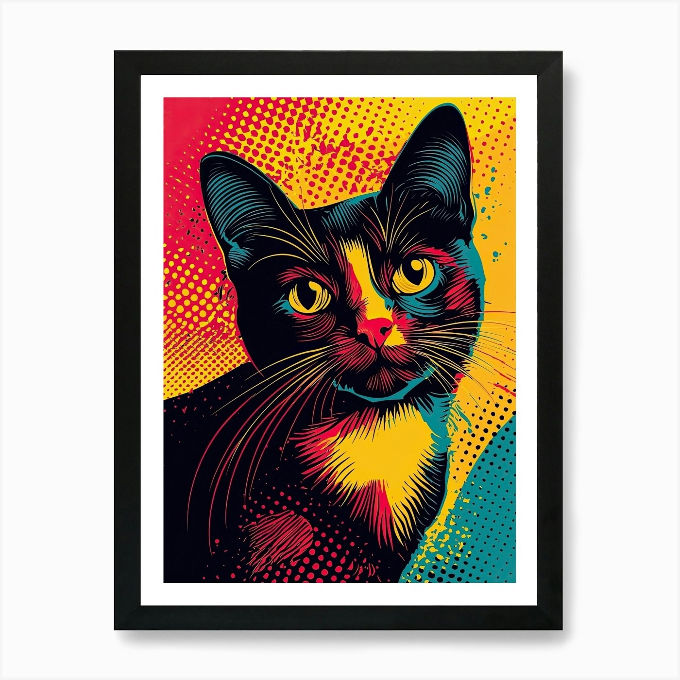 [ POSTER ONLY A3 ] Pop Cat Canvas Print Art Print Wall Art Poster ...