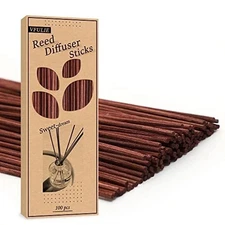 100 Pack 10 Inch Reed Diffuser Sticks Natural Rattan Essential Oil Wood Sticks