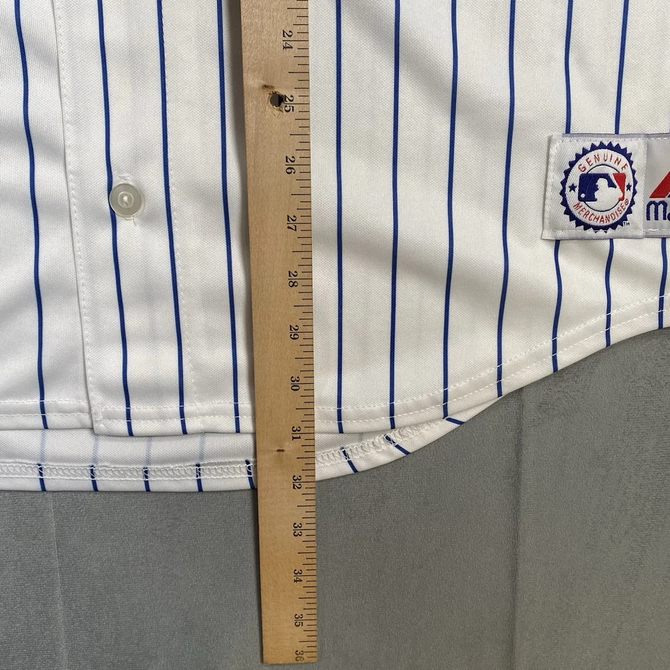 Vintage Chicago Cubs #12 Alfonso Soriano Jersey Men's XL Majestic Pinstripe - Image 3 of 4