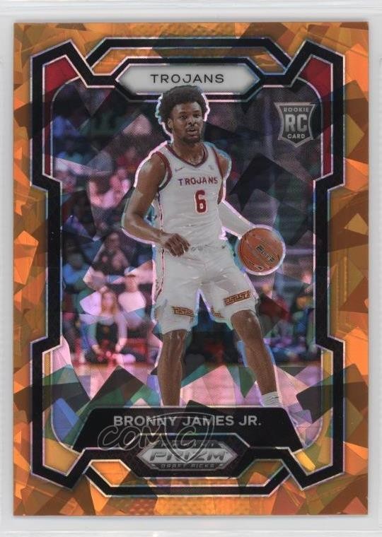 2024-25 Panini Prizm Draft Picks Orange Ice Prizm Bronny James Jr #86 1d40