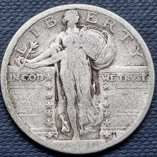 1920 S Standing Liberty Quarter 25c Circulated  #94733
