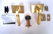 Emtek 5112US4.LSUS4.KNUS4.LH Knurled L-Square Left Handed Passage Door Lever Set