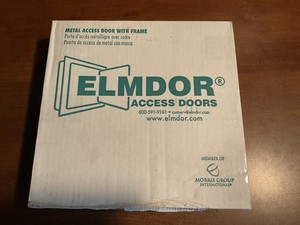Elmdor Metal Access Door w Frame Prime Coat White FRC8X8PC-DUL 8 in x 8 in