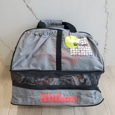Wilson Tennis Bag Vintage 14x14 Gray Blood Splatter Net Print Graphic Zipper