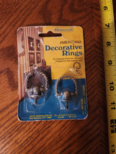 Vintage Homecraft TOP Mount Decorative Rings Picture Hanging/Handles/ NEW/Gold