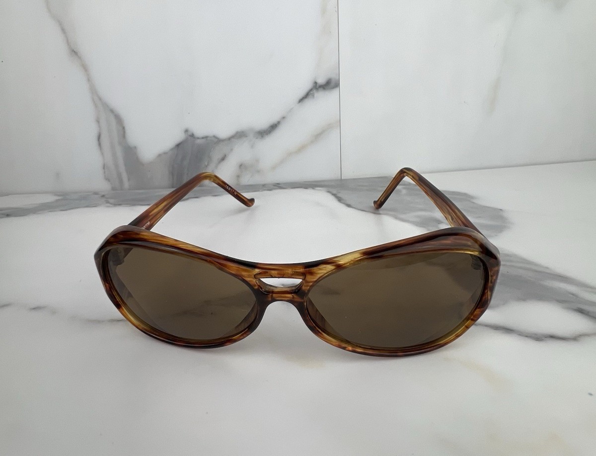 Vintage Liz Claiborne Sunglasses Gold Tortoise Brown Tint 