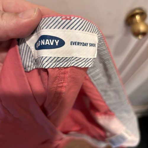 "Pantalones cortos antiguos azul marino para mujer talla 18 tiro medio algodón rosa entrepierna de 4""" - Imagen 5 de 5