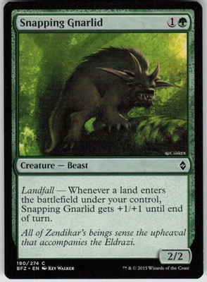 Snapping Gnarlid C Battle for Zendikar 190 LP