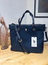 US Polo Assn Navy & Gold Nylon/PU Houston TOTE BAG- BESTSELLER BNWT FREE POST💙