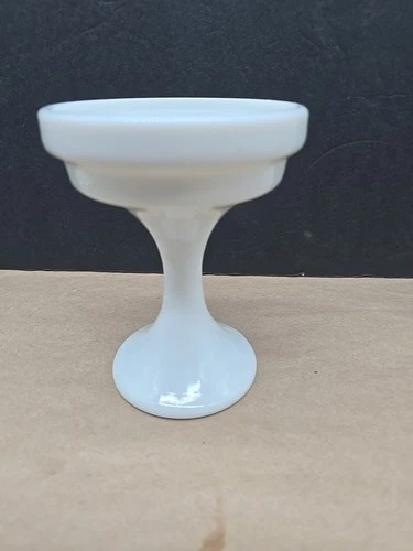 Westmoreland Vtg Milk Glass Candleholder Fairy Lamp Base Pedestal Dish White