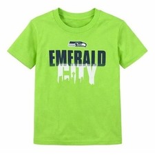 Seattle Seahawks Emerald City T Shirt Green NFL Football Youth Size Small NWT