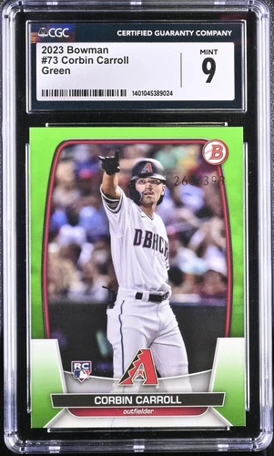 2023 Bowman Corbin Carroll #73 Green 263/399 Baseball CGC 9