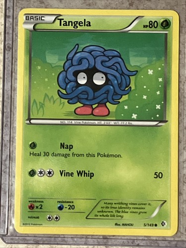 Tangela 5/149 Boundaries Crossed Non- Holo 2012 Pokemon