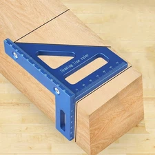 3D Multi-Angle Measuring Ruler,45/90 Degree Aluminum Alloy Woodworking Square