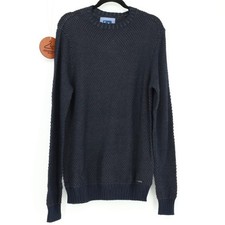 Kangol Sweater Mens Medium Blue Pullover Casual Crew Neck Long Sleeve Knit