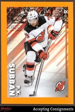 2022-23 Topps Chrome Stickers Orange Refractors #303 P.K. Subban DEVILS