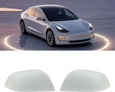 Compatible with Tesla Model 3 Side Mirror Cover Replacement 2017-2024, Left Ri