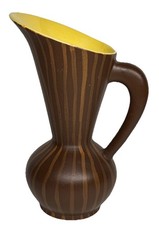 Rare Vase Pichet Vintage Gabriel Fourmaintraux Desvres H 25 L 17,5 l 12 Cm