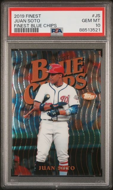 JUAN SOTO 2019 Topps Finest FINEST BLUE CHIPS #JS PSA 10 GEM MT