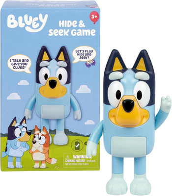 Bluey Game Hide and Seek Figure, Articulated, Musical Kids Figurines with Dance