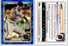 Nick Bennett 2020 Bowman Chrome Sapphire BCP-140 Brewers 1st
