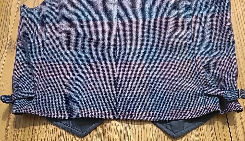 RETRO Jantzen Women's Vest Size 16 Blue Pink weave costume cozplay cute - Image 3 of 4