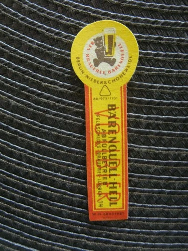 *** Berlin brewery Bärenquell bottled in Lübben GDR old beer label ***