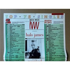 BBC / MUSIC WEEK - TOP 75 CHART SEPTEMBER 23RD 1989 POSTER SIZED original UK sin