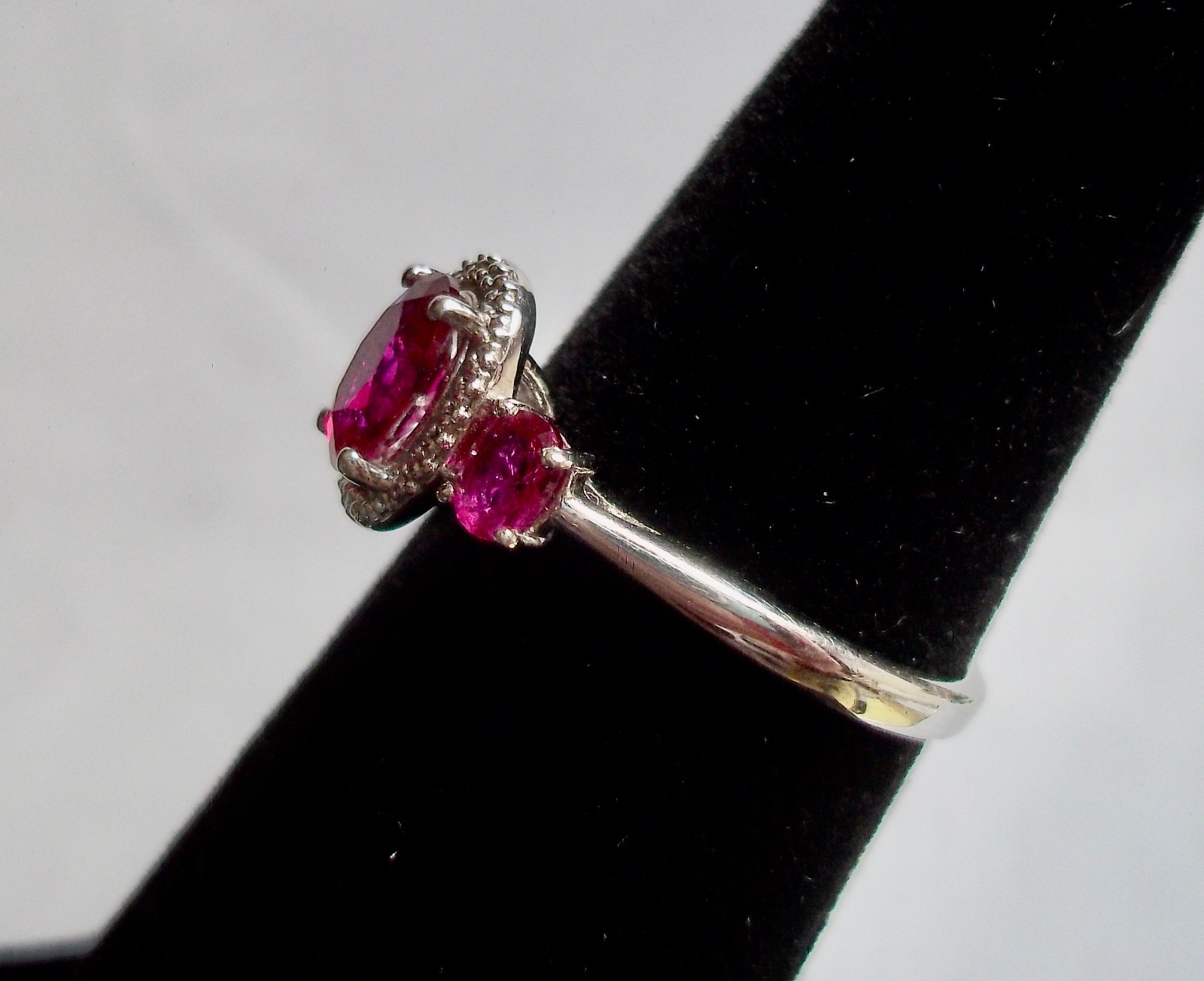 GORGEOUS  - STERLING SILVER - NATURAL RUBY  RING … - image 5