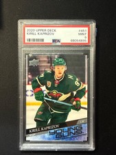 2020-21 Upper Deck Series 2 Kirill Kaprizov Young Guns Rookie Card PSA 9 #451 YG. rookie card picture