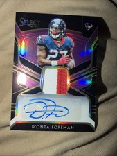 2018 Panini Select -Signature Memorabilia D'onta Foreman #MP-DF Purple Prizm /49