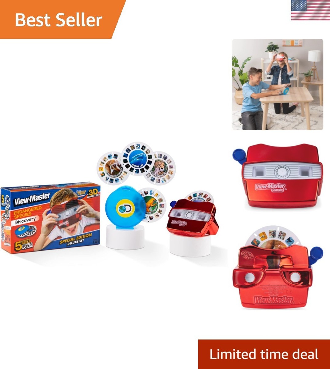 View Master Classic with Discovery Kids Reels - Metallic