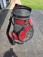 OGIO Woode Cart Golf Bag Red/Black 7-way Dividers, Carry Strap