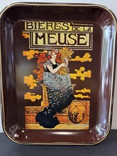 Vintage Bieres De La Meuse French Brown Metal...