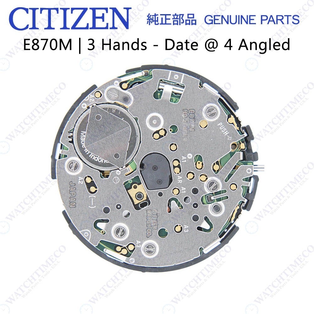 βeater　腕時計　部品 Genuine Citizen E870 Watch Movement Eco-Drive 3 Hands, Date at 4