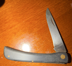 Case 2138 Trapper Slipjoint Pocketknife Black Synthetic Handle SS 1974