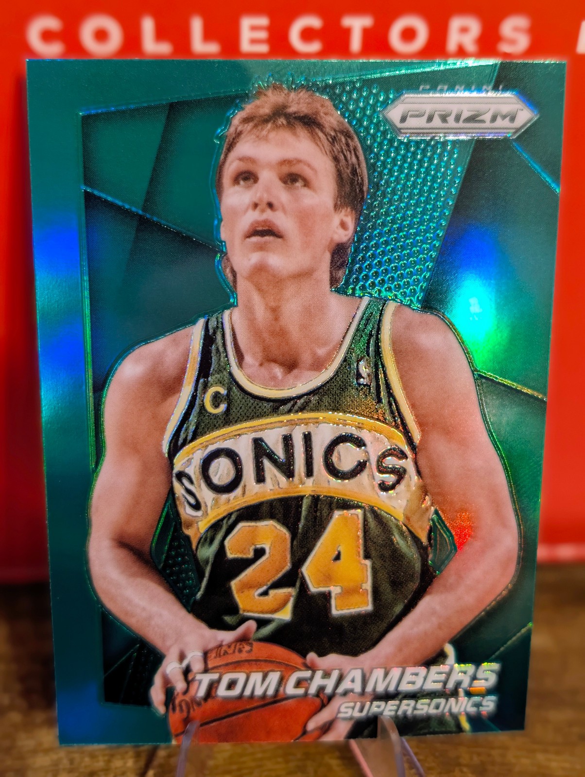 2014-15 Panini Prizm - Tom Chambers #171 Green Prizm Seattle Supersonics