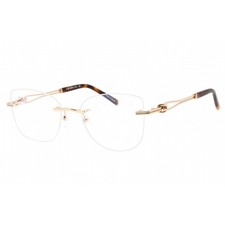 Charriol Women's Eyeglasses Shiny Gold/Tortoise Metal Cat Eye Frame PC71061 C01