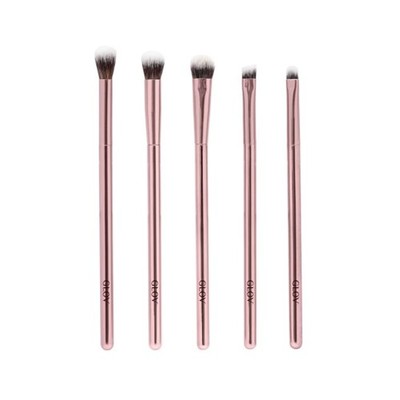 GLOV Premium Lidschattenpinsel Set Pink - 5 Stk, Vegan, Profipinsel