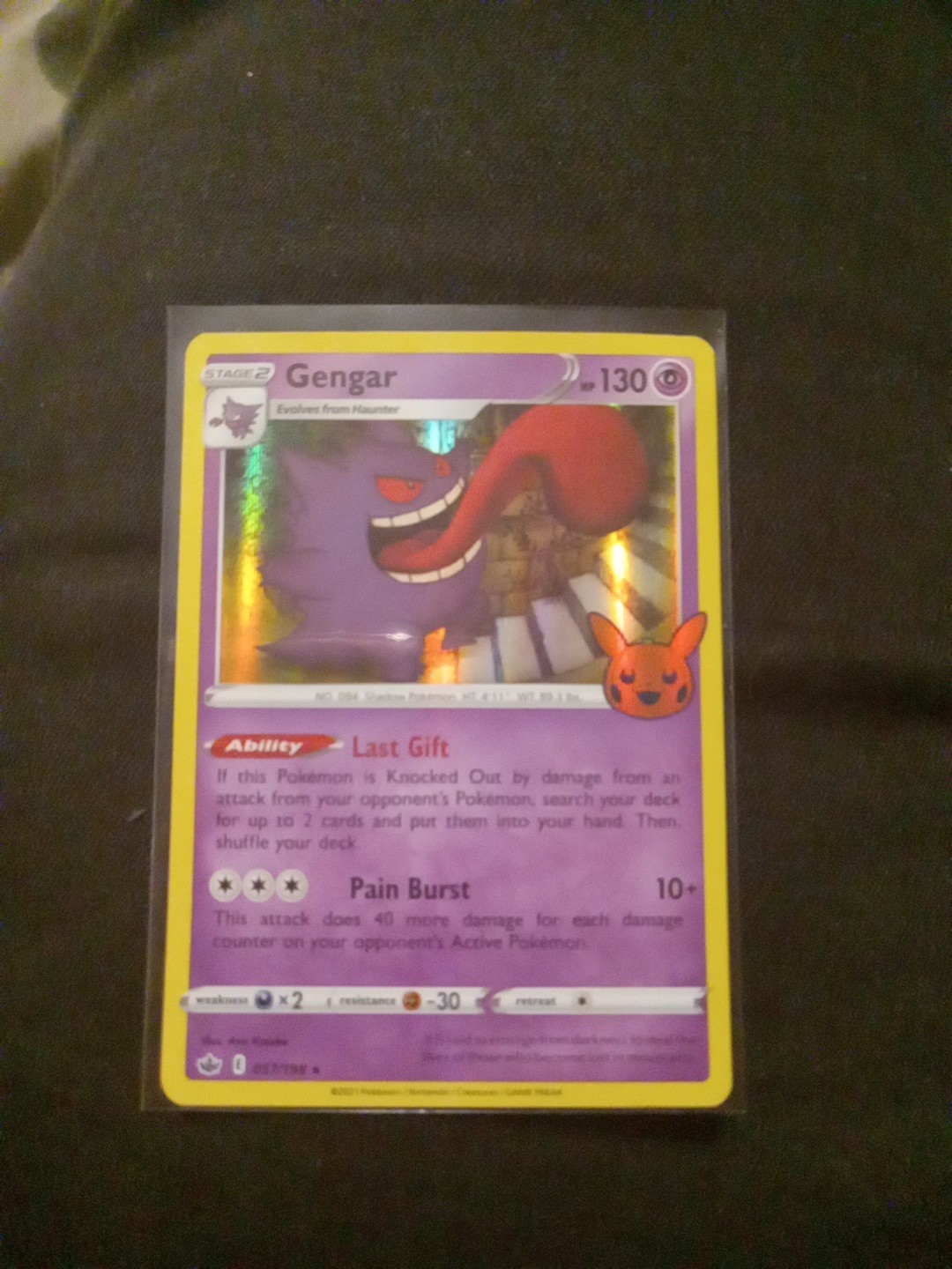 Gengar Holo 057/198 Trick or Trade Booster 2021 Copyright