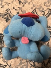 Vintage 1998 Blues Clues 10" Plush Dog with Red Hat Stuffed Animal toy